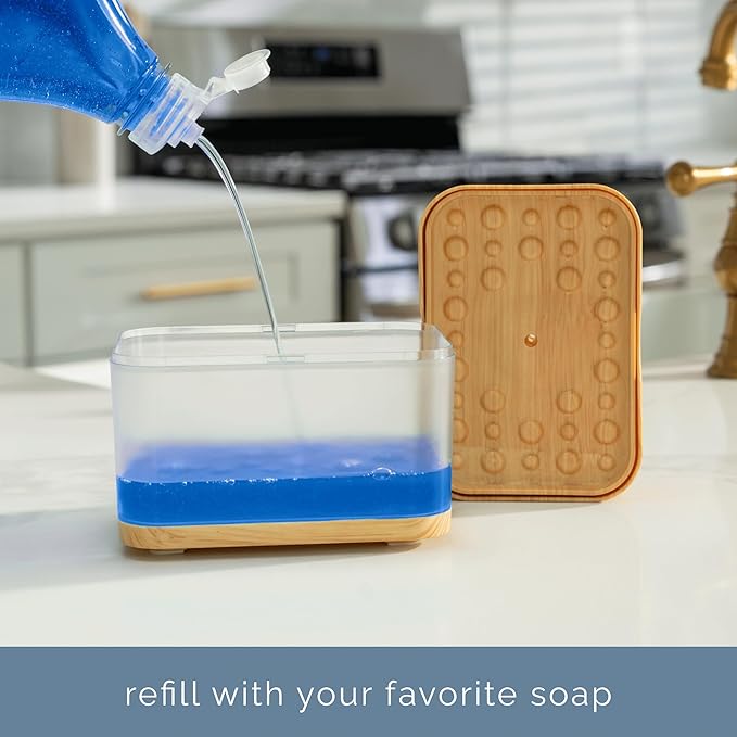 S&T INC. Dish Soap Dispenser and Sponge Holder