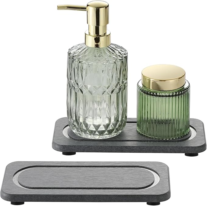2Pack Diatomite Stone Coasters Water Absorbing Sink Tray