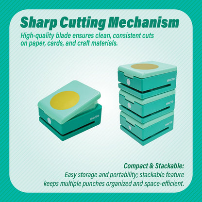 Creative Effort-Saving Kids' Educational Square - Shaped Paper Puncher - 2 inch, Kid-Safe for Art Projects & Home Decoration