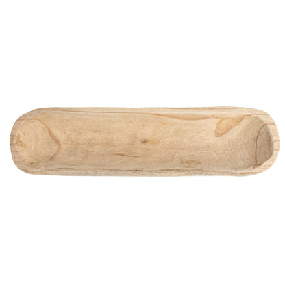 Creative Co-Op Paulownia Wood Oval Bowl