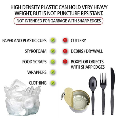 Aluf Plastics 45 Gallon Clear Trash Bags 40" x 48"
