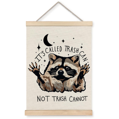 Foritho Funny Motivational Raccoon Poster Wall Art Framed, Gifts for Raccoon Lovers, It's Called Trash Can Inspirational Trash Panda Canvas Prints Wall Decor for Home Kitchen Office, 12x16 Inch
