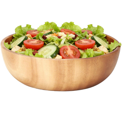 DORMIYA Quality Handcrafted Acacia Wooden Bowl, 9.3 in, Natural Wood Grain & Seamless Design, Food-Safe & Sturdy, Versatile Large Serving/Salad/Snack Bowl for Home, Kitchen