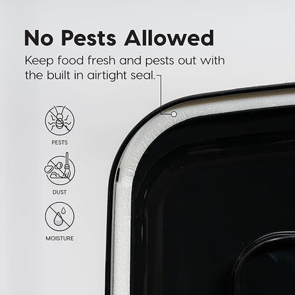 IRIS USA Dog Food Storage Container 58 lbs, Attachable Wheels,