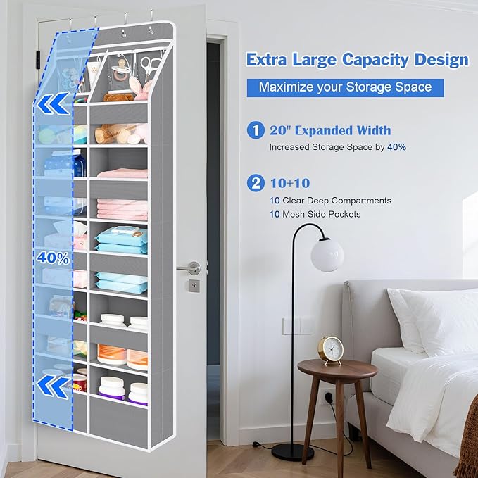 Univivi 6-Shelf Over Door Hanging Organizer Fabric Door Organizer