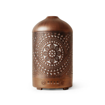 Earnest Living Essential Oil Diffuser Metal Diffuser 100 ml Timers Night Lights and Auto Off Function Home Office Humidifier Aromatherapy Boho Decor Gift