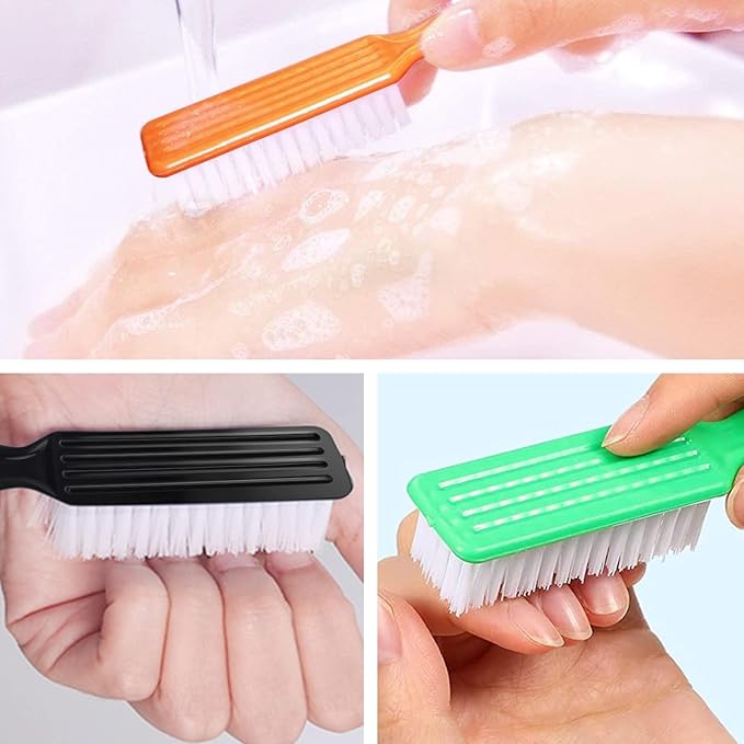 10 Pcs Handle Grip Nail Brush, NICEMOVIC Hand Fingernail Cleaner Brush Manicure