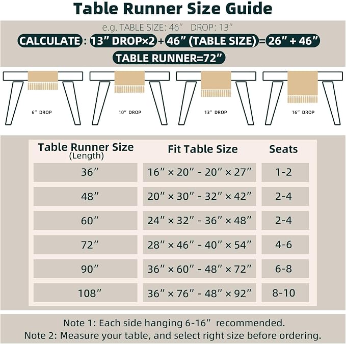 FEXIA Boho Table Runner for Summer Home Decor with Tassels 108 Inches Farmhouse Long Pottery barn Furniture Rustic Macrame Burlap Centerpieces for Tables Decoration for Living Room (12x108 Inches)