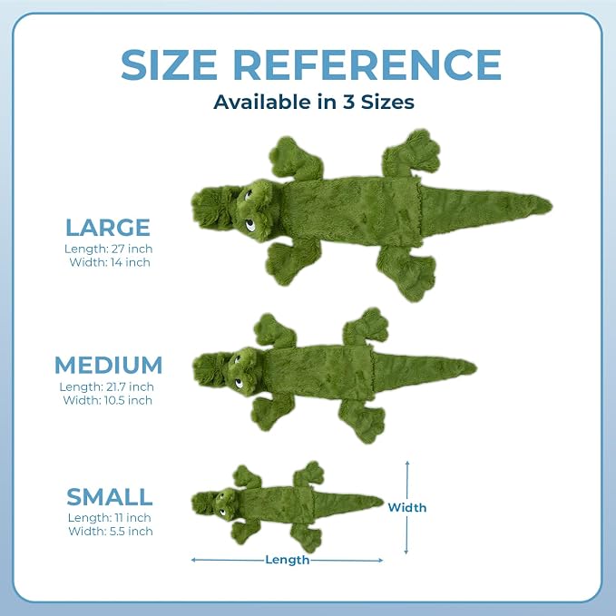 Best Pet Supplies Squeaky Dog Toys with Soft Durable Fabric for Small, Medium and Large Pets Interactive Toy for Indoor Play, Supports Active Biting and Play - 1Wild Duck, Alligator, Medium