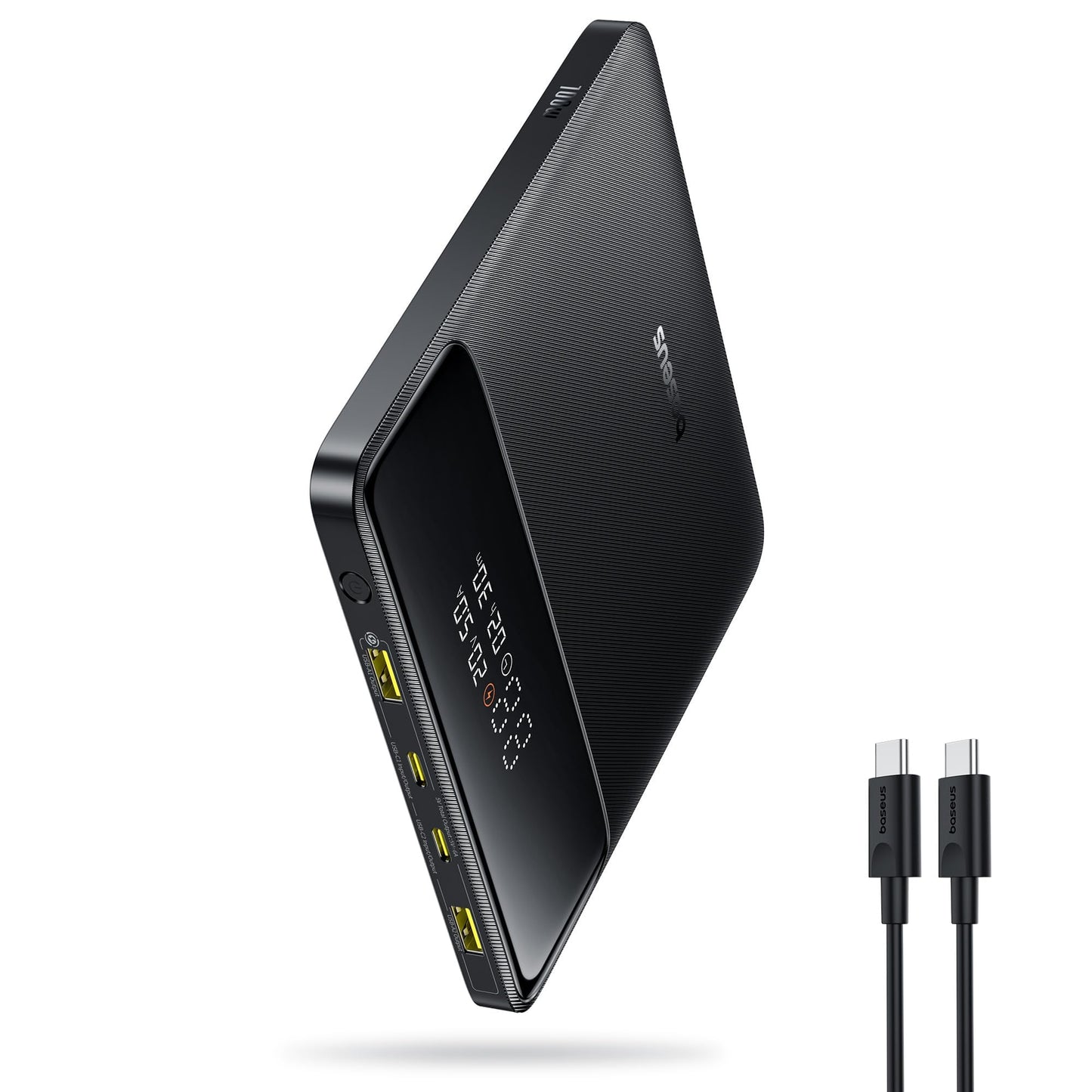 Baseus Laptop Portable Charger 100W 20000mAh, Blade Travel Power Bank Fast Charging 2 USB-C & 2 USB-A Port, Steam Deck Battery Pack for MacBook iPad iPhone 17/16/15/14/13 Samsung S24 Dell