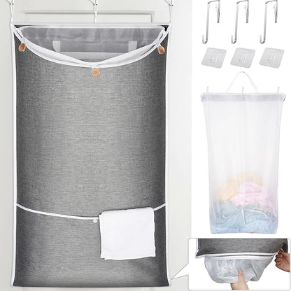 NiHome XXL Hanging Laundry Hamper Bag 39.4"x22.4"