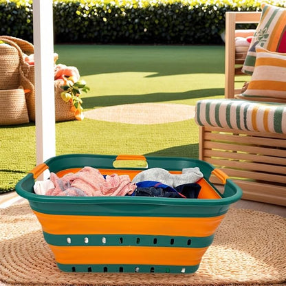 SAMMART 42L Collapsible Plastic Laundry Basket
