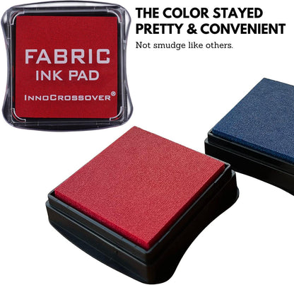 Stamp Pad, Fabric Ink Pad Stamps Set, 5 Colors Non-Toxic Pigment Ink Pad for Stamps, Rubber Stamps, Card Making Supplies, Wood, Fabric and Paper Surface. Stamps for Crafts (5 Pack)