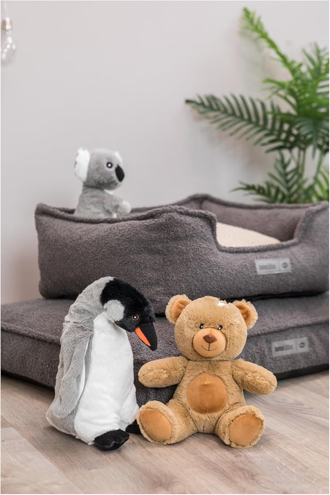 TRIXIE Be Eco Eddy The Teddy Plush Dog Toy for All Dogs, 9" Fun and Cuddly Squeaky Dog Toy, 98% Recycle Material