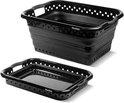 CleverMade Collapsible Laundry Baskets - 39L Foldable Large Collapsible Laundry