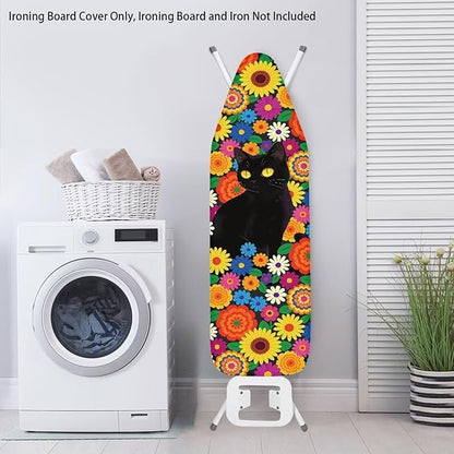 Sprowallow Hippie Cat Ironing Board Covers 15x54 inch Extra Thick Heavy Duty