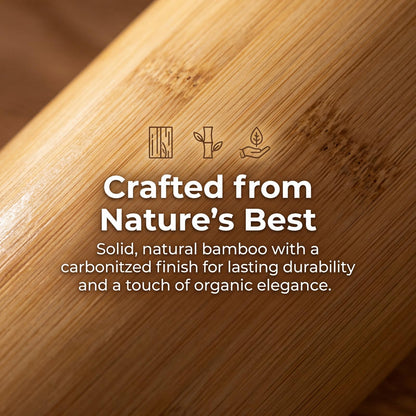 Lyellfe Bamboo Step Stool, Support up to 300lbs