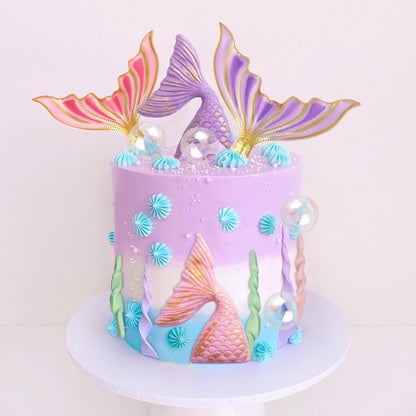 Mermaid Cake Topper Under the Sea Cake Decoration Mermaid Tail Cake Topper for Under the Sea Party decors