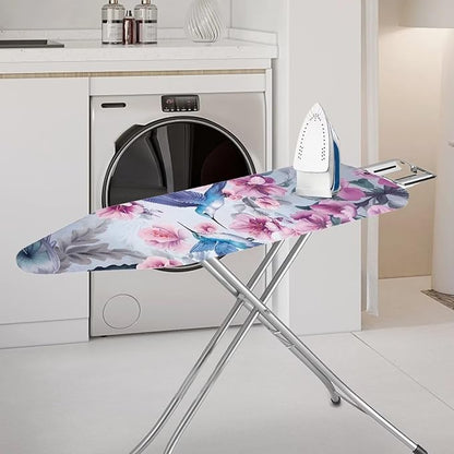 Hummingbird Floral Ironing Board Cover Elastic Edge, Heavy Duty Iron Pad Covers