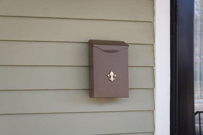 Architectural Mailboxes City Classic Wall Mount Mailbox, Bronze, Small | Galvanized steel build for outside with weather-resistant outdoor construction and a rust-resistant powder-coat finish.