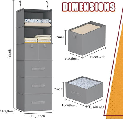 6-Shelves Hanging Closet Organizer