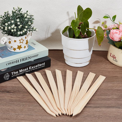 PH PandaHall 20pcs Wooden Garden Stakes 11.8inch Grade and Survey Stakes Wooden Garden and Sign Post Stake for Construction, Gardening, Surveying, Plant Support, Farm Boundaries, Silt Fence