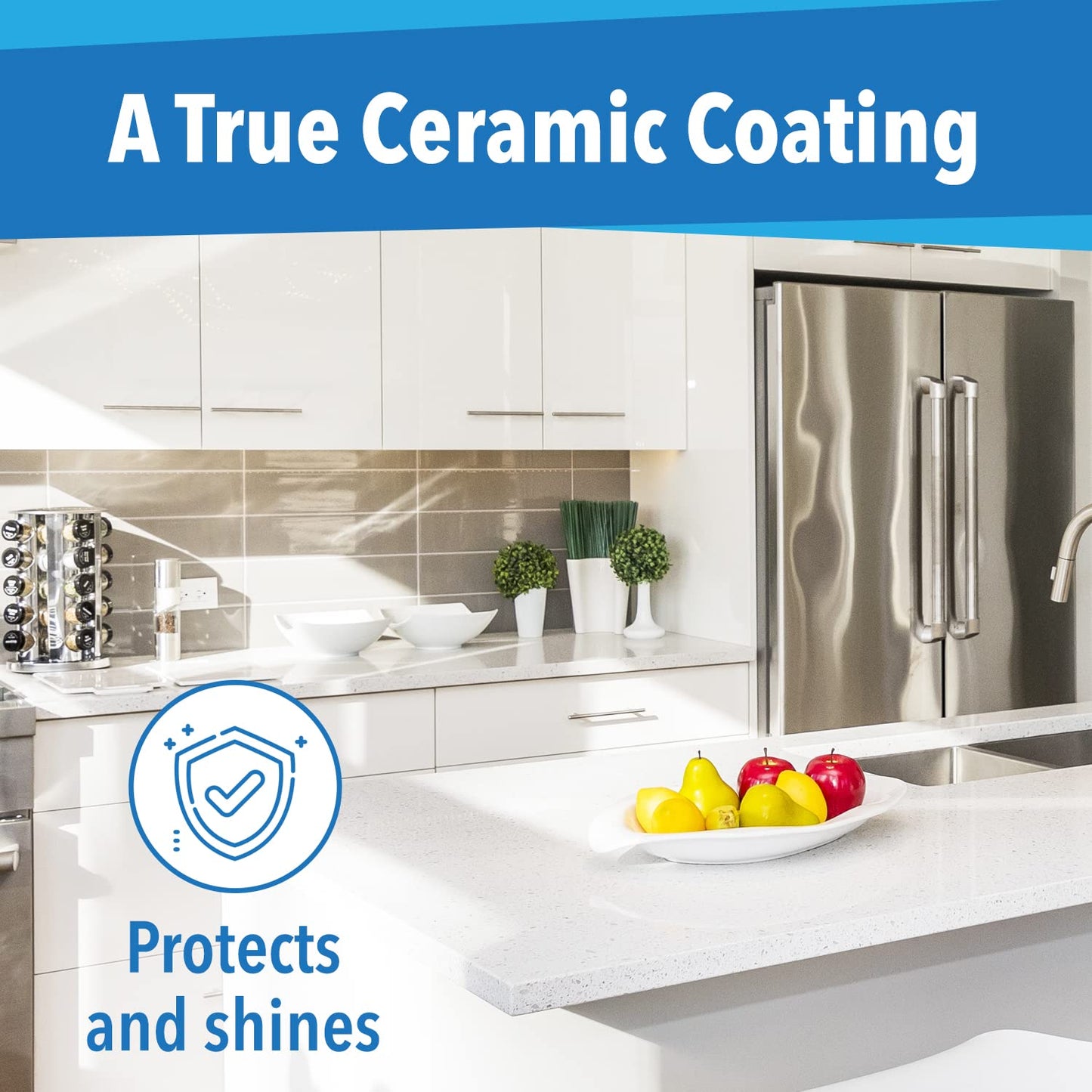 Surface Lock Home Ceramic Coating for Stainless Steel - Prevents Fingerprints on Appliances, Countertops and Any Hard Surface In Your Life - Made in the USA Spray - 8 fl oz - Proof It Works to Seal