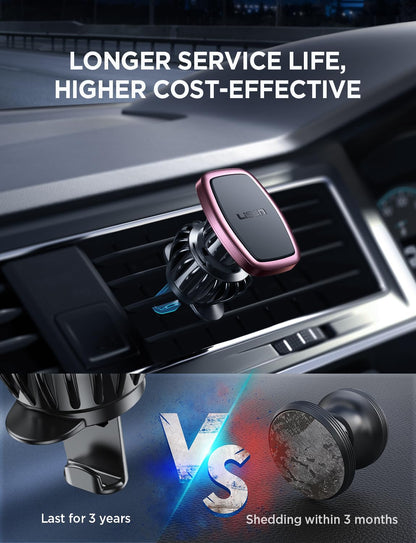 LISEN 2 Pack Magnet for Phone Car Mount Magnetic Phone Holder for Your Car Vent 6 Military Magnets Vent Cell Phone Holder Mount for Car Plate Fit All iPhone 16/15/14/13 Pro Max Plus Samsung S25