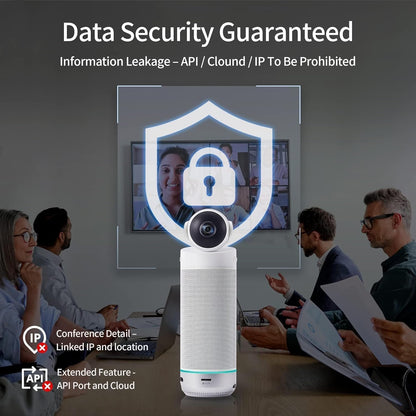 KanDao Meeting S 1080P HD Conference Room Camera, AI Face Recognition and Speaker Tracking, 8 Noise Cancelling Mics, Smart Zoom, Automatic Focus, 180-Degree, Plug & Play, Compatible with Teams, Skype