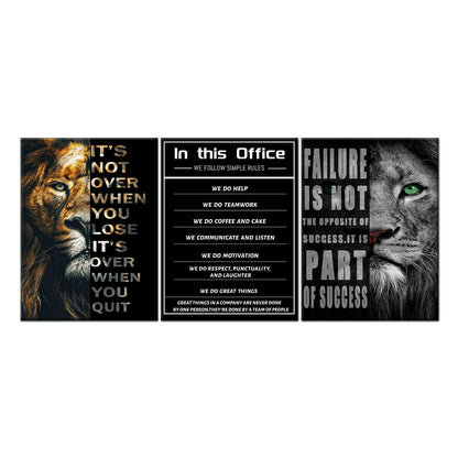 Inspirational Canvas Wall Art Motivational Painting Positive Entrepreneur Quotes Posters In This Office Pictures Print Wall Decor Artwork for Bedroom Office Framed Ready to Hang [36''W x 16''H]