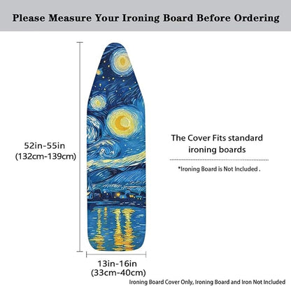 Starry Sky Ironing Board Cover and Pad Stretch Thick Padding Heavy Duty Iron