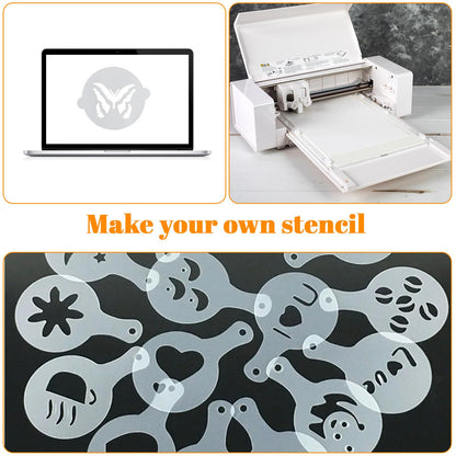 12in x 80ft Rolls 4 Mil Blank Stencil Sheets Acetate Sheets,Clear Plastic Sheet Roll Reusable PET Mylar Sheet Stencil Paper for Crafts,Cutting Machine