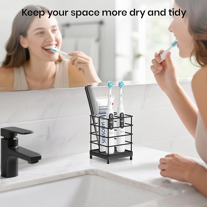 Toothbrush Holders with Quick Drying Mat—Black DiatomiteToothbrush and