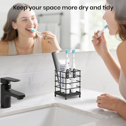 Toothbrush Holders with Quick Drying Mat—Black DiatomiteToothbrush and