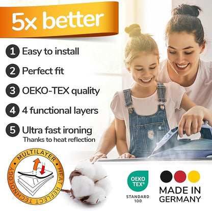 Super Soft Ironing Board Cover and Pad – 50% Faster Ironing