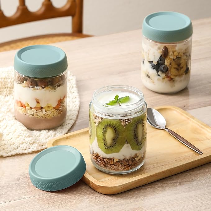 NETANY 6-pack 16oz Glass jars