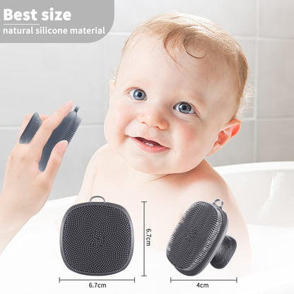 VWMYQ Face Scrubber, Silicone Face Scrubber for Men Facial Cleansing Brush Silicone Face Wash Brush Manual Waterproof Cleansing Skin Care Face Brushes for Exfoliating- Black