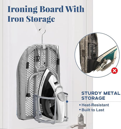 Small Ironing Board with Iron Holder, RAINHOL Countertop Mini Ironing Board