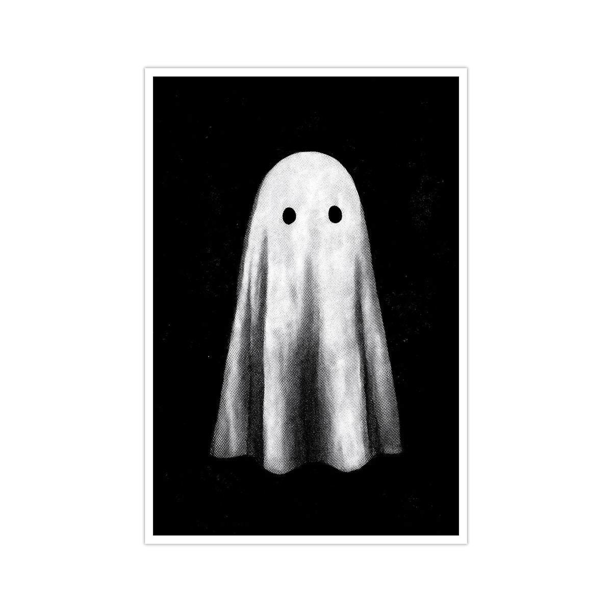 Halloween Canvas Wall Art Ghost Poster Black and White Print Gothic Dark Academia Wall Decor Halloween Decor Retro Spooky Aesthetic16x24in Unframed