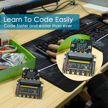 Adeept Sensor Starter Kit for BBC Micro:bit (V2 Included) | Programmable Starter Kit for Micro:bit with 35 Projects PDF Tutorial Book | Expansion Board Included