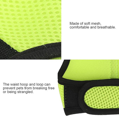 Yctze Adjustable Mesh Harness with Leash for Rabbits & Guinea Pigs - Comfortable Chest & Back Traction for Small Pets (Fruit Green)