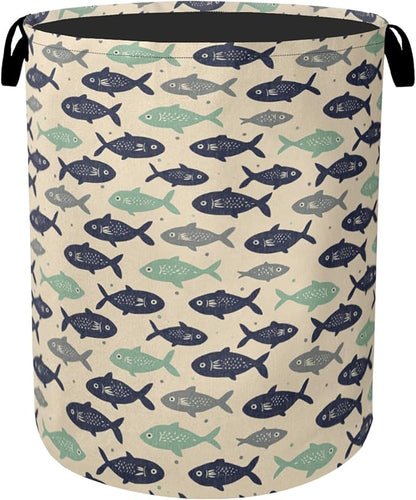 Cute Japanese-Style Fish Foldable Laundry Hamper