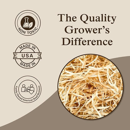 The Habitat Life - Natural Ribbon Cut Excelsior - for Birds, Hamsters, Gerbils, Rats & Other Small Mammals - Soft & Absorbent - Wood Fiber - Dye-Free & Safe - Medium - 1 Pack