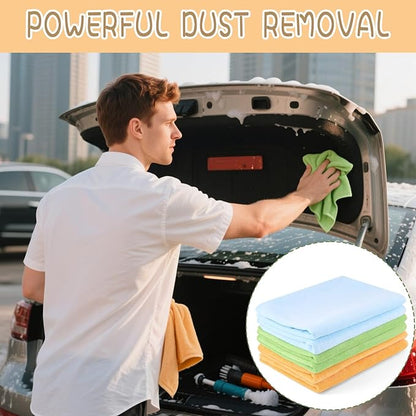 6 Pack Extra Large Microfiber Cleaning Cloths 20"x30", Lint-Free Reusable Towels