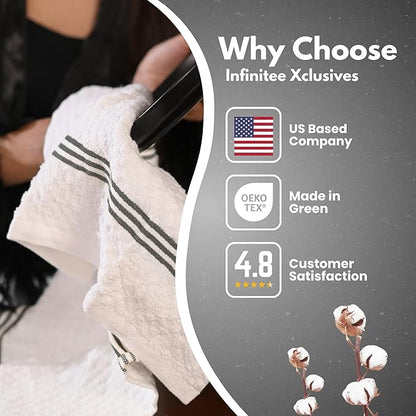 Infinitee Xclusives Premium Kitchen Towels – Pack of 3, 100% Cotton |15 x 25|