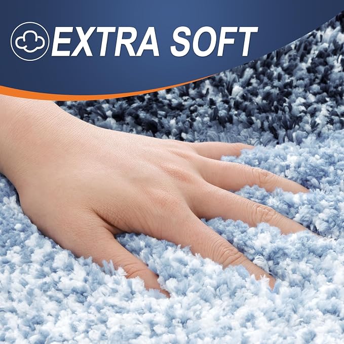 OLANLY Bathroom Rugs Mat 30x20, Extra Soft Absorbent Microfiber Bath Rugs, Rubber Backing, Quick Dry, Machine Washable Bath Mats for Bathroom Floor, Tub and Shower, Home Decor Accessories, Navy Blue