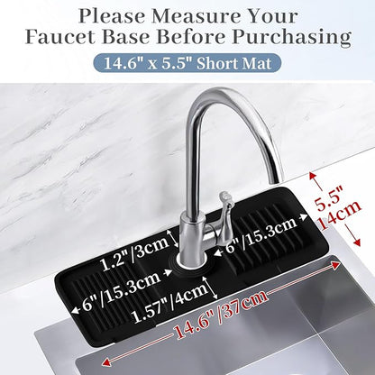PoYang 14.6 Inch Faucet Mat for Kitchen Sink Splash Guard Behind Faucet