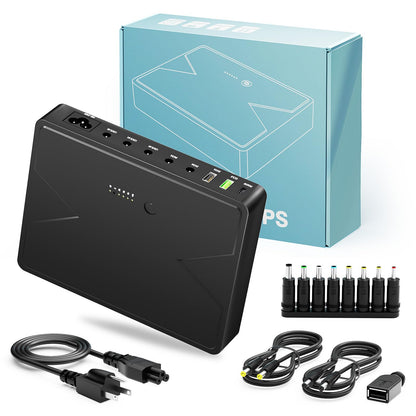 13PCS Mini UPS Battery Backup Power Supply 20000mAh/74Wh Lithium, PD65W & QC3.0 DC UPS Battery Backup & Surge Protector for Compute,Uninterruptible Power Supply for WiFi Router Phone Camera
