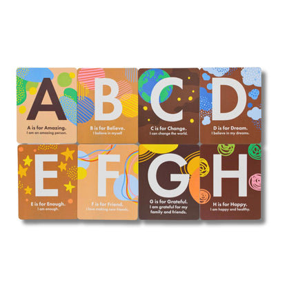 Kids for Culture: Alphabet Affirmation Flashcards A–Z | ABC Flash Cards with Positive Messages for Babies, Toddlers & Kids | Educational Gift for Parents, Teachers & Classrooms (26 Cards, 4"x5")