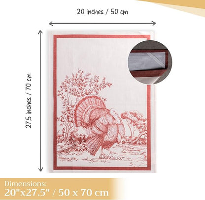 Maison d' Hermine Kitchen Towels Set of 3 100% Cotton 20" x 27.5" Reusable